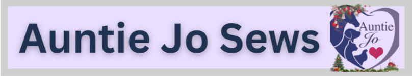 Auntie Jo Sews Logo Auntie Jo’s Handmade Gifts | Vintage-Inspired Stockings, Blind Date With a Book & Cozy Holiday Creations